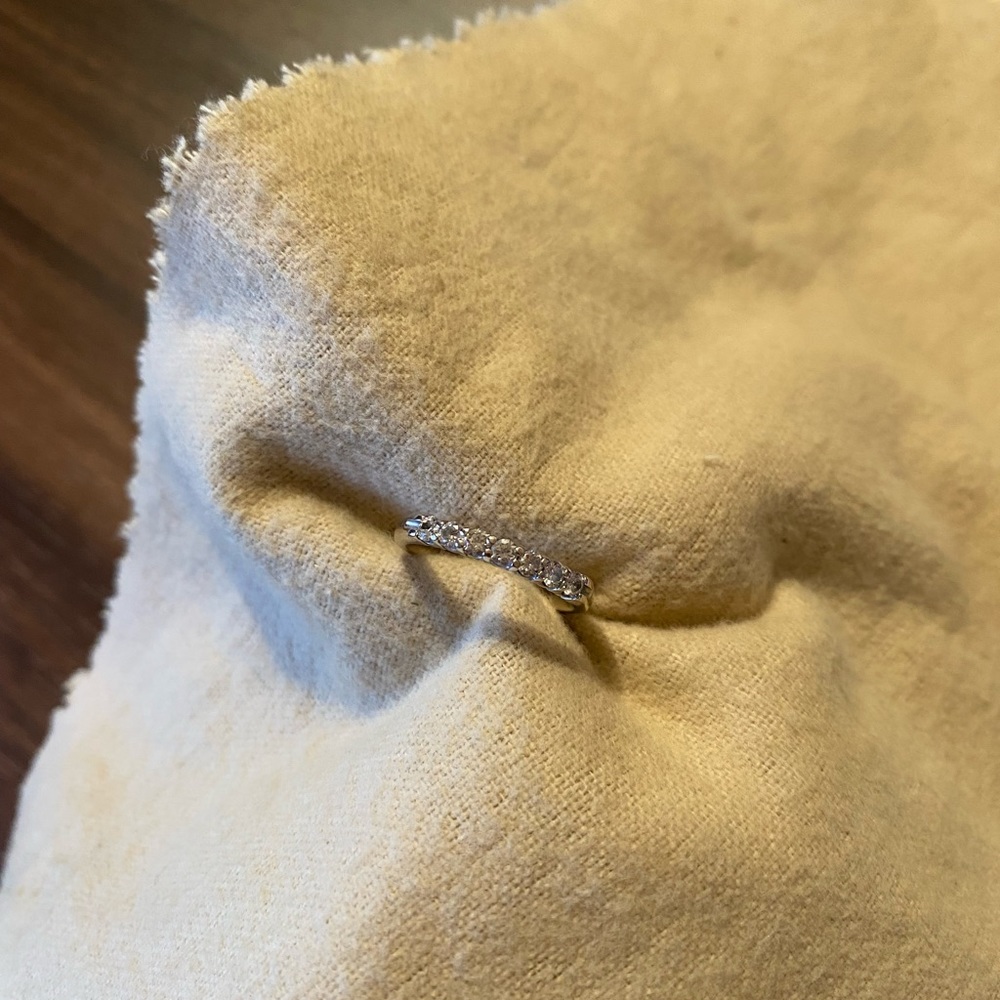 Diamond Stacking Ring - 14k White Gold